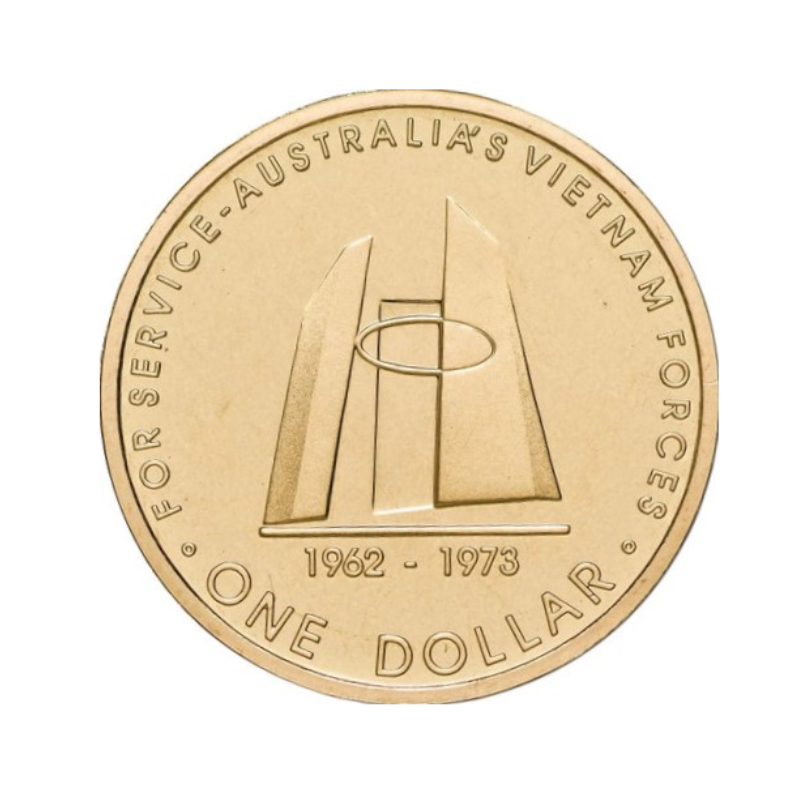 2003 $1 Uncirculated Coin: "Vietnam War - Australian Forces For Service."