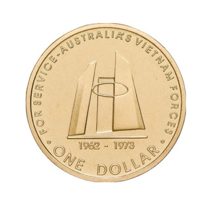 2003 $1 Uncirculated Coin: "Vietnam War - Australian Forces For Service."