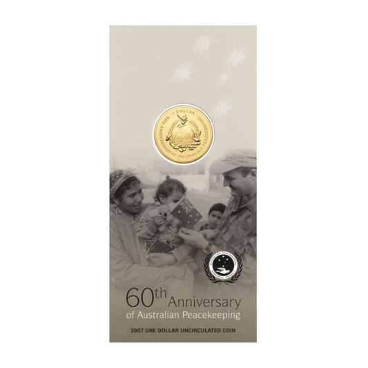 2007 $1 Uncirculated Coin: "60th Anniversary of Peacekeeping."