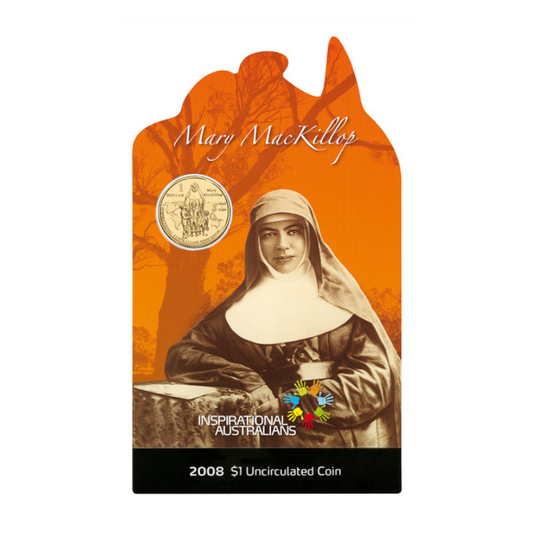 2008 $1 Uncirculated Coin: Insprational Australians - "Mary Mackillop."