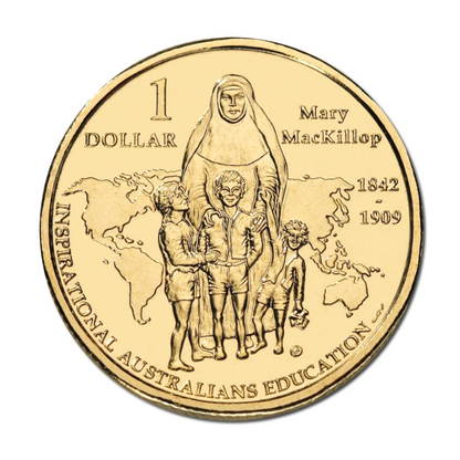 2008 $1 Uncirculated Coin: Insprational Australians - "Mary Mackillop."