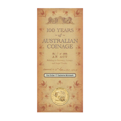 2010 $1 Uncirculated Coin: "100 Years of Australian Coinage - 'C' Canberra Mintmark."