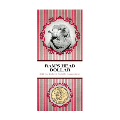 2011 $1 Uncirculated Coin: "Ram's Head Dollar - 'A' Adelaide Counterstamp."