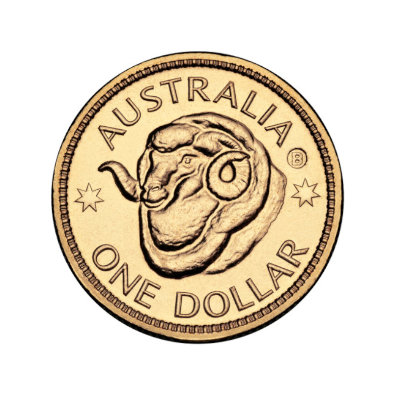 2011 $1 Uncirculated Coin: "Ram's Head Dollar - 'B' Brisbane Counterstamp."