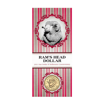 2011 $1 Uncirculated Coin: "Ram's Head Dollar - 'M' Melbourne Counterstamp."