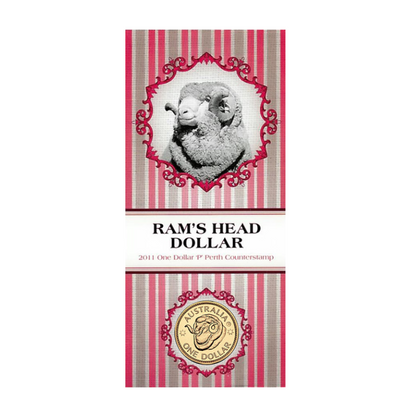 2011 $1 Uncirculated Coin: "Ram's Head Dollar - 'P' Perth Counterstamp."