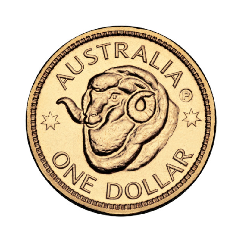 2011 $1 Uncirculated Coin: "Ram's Head Dollar - 'P' Perth Counterstamp."