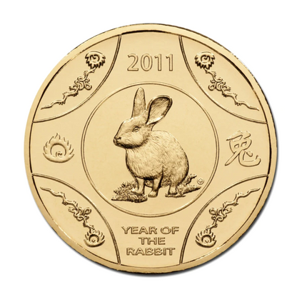 2011 $1 Unciculated Coin: Lunar Series - "Year of the Rabbit."