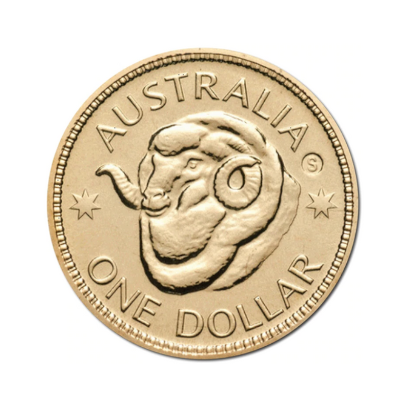 2011 $1 Uncirculated Coin: "Ram's Head Dollar - 'S' Sydney Counterstamp."