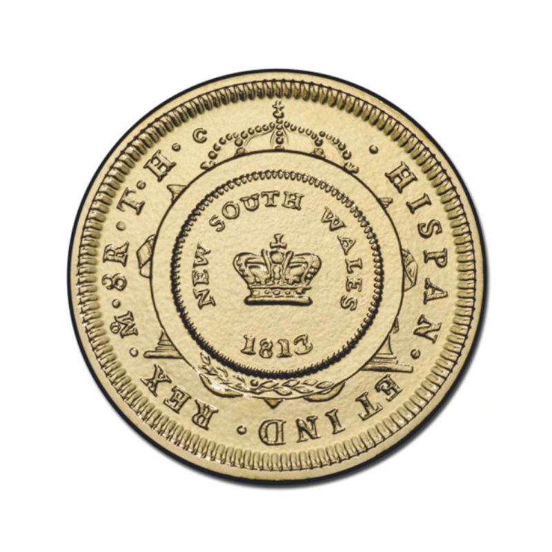 2013 $1 Uncirculated Coin: "Bicentenary of the Holey Dollar & Dump - 'C' Canberra Mintmark."