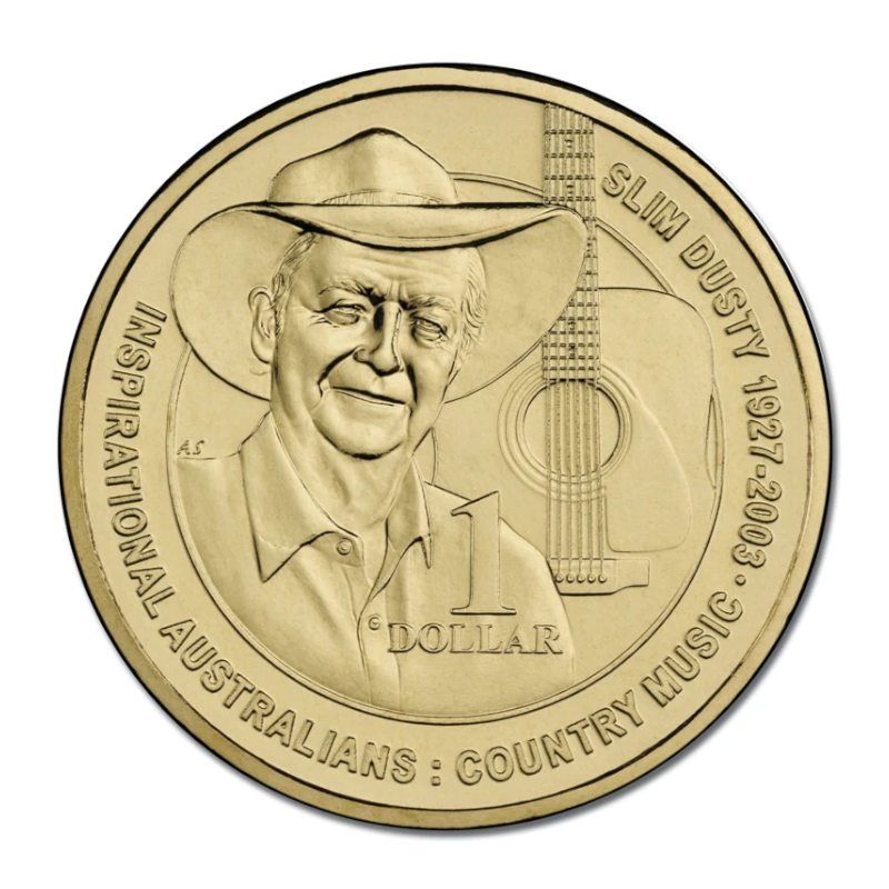 2013 $1 Uncirculated Coin: Insprational Australians - "Slim Dusty."