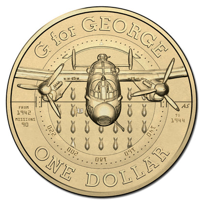 2014 $1 Uncirculated Coin: "70th Anniversary Retirement of G For George."