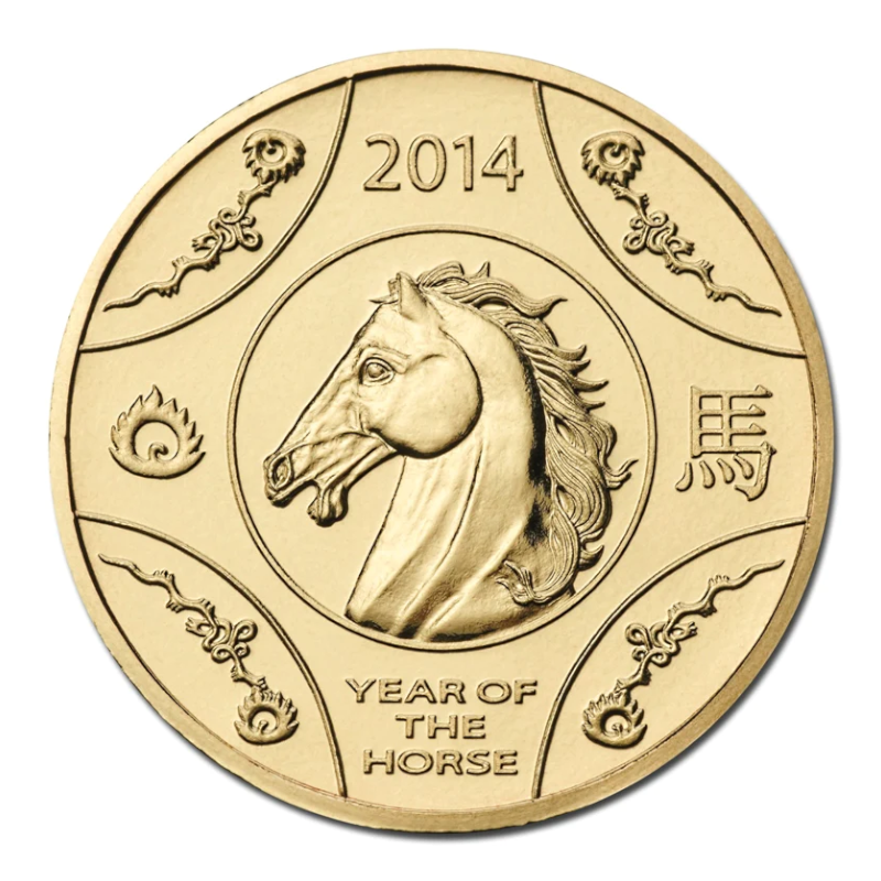 2014 $1 Unciculated Coin: Lunar Series - "Year of the Horse."