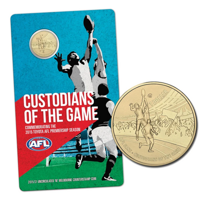 2015 $1 Uncirculated Coin: "AFL - Custodians of the Game." - 'M' Melbourne Counterstamp.