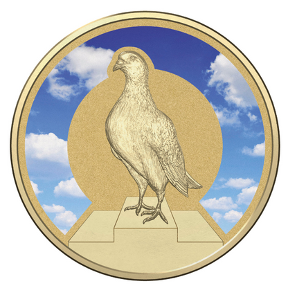 2015 $1 Coloured Frosted Uncirculated Coin: Unlikely Heroes - "Blue Chequer Cock."