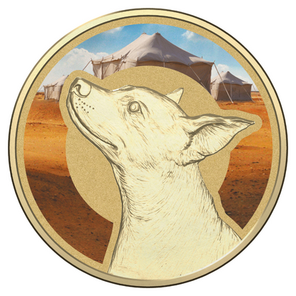 2015 $1 Coloured Frosted Uncirculated Coin: Unlikely Heroes - "Horrie the Dog."