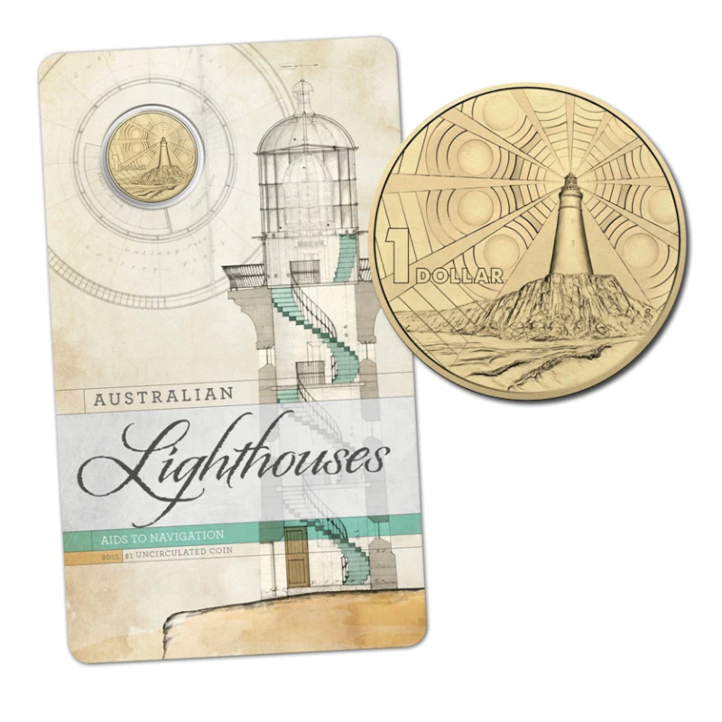 2015 $1 Uncirculated Coin: "Australian Lighthouses - Aids to Navigation."