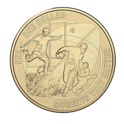 2015 $1 Uncirculated Coin: "NRL - Moments That Matter." - 'S' Sydney Counterstamp.