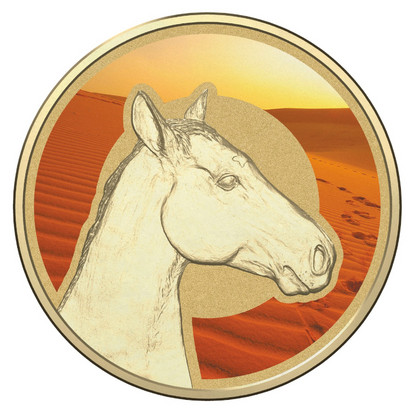 2015 $1 Coloured Frosted Uncirculated Coin: Unlikely Heroes - "Sandy the War Horse."