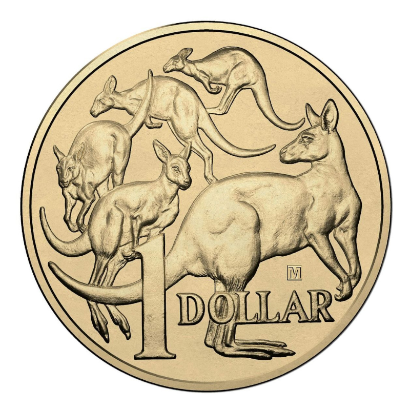 2017 $1 Uncirculated Coin - ANDA Show: "Mob Of Roos." - 'M' Melbourne Privy Mark.