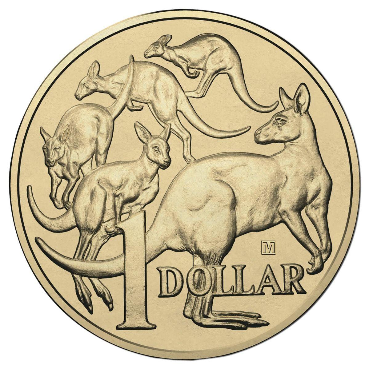 2018 $1 Uncirculated Coin - ANDA Show: "Mob Of Roos." - 'M' Melbourne Privy Mark.