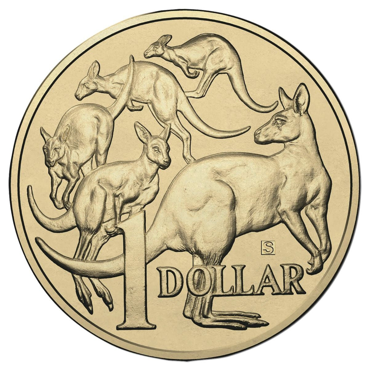 2018 $1 Uncirculated Coin - ANDA Show: "Mob Of Roos." - 'S' Sydney Privy Mark.