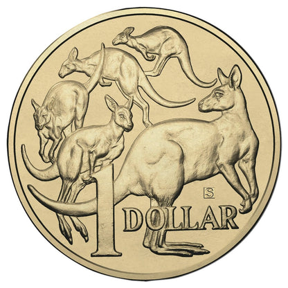 2018 $1 Uncirculated Coin - ANDA Show: "Mob Of Roos." - 'S' Sydney Privy Mark.