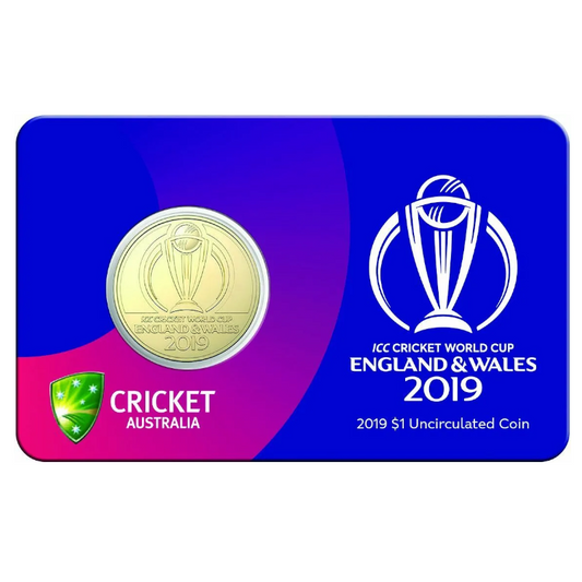 2019 $1 Uncirculated Coin: "ICC Cricket World Cup."