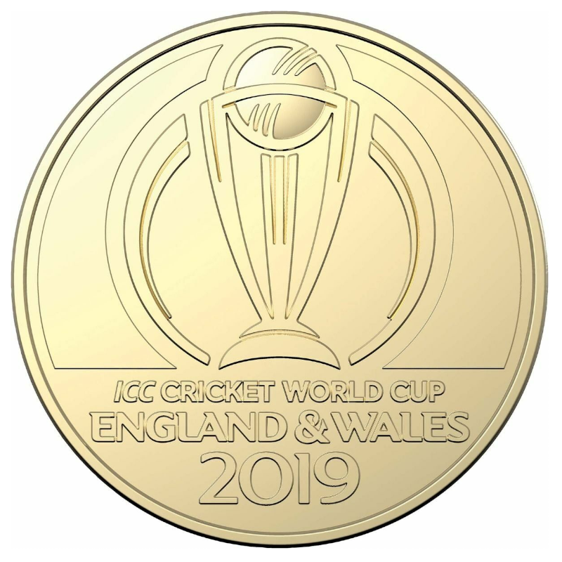 2019 $1 Uncirculated Coin: "ICC Cricket World Cup."