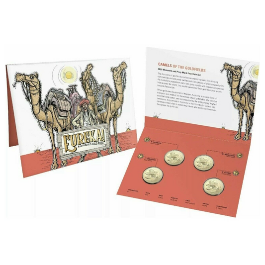 2020 $1 Uncirculated Four Coin Mintmark and Privy Mark Set: "Eureka! Australia's Gold Rush - BCMS."