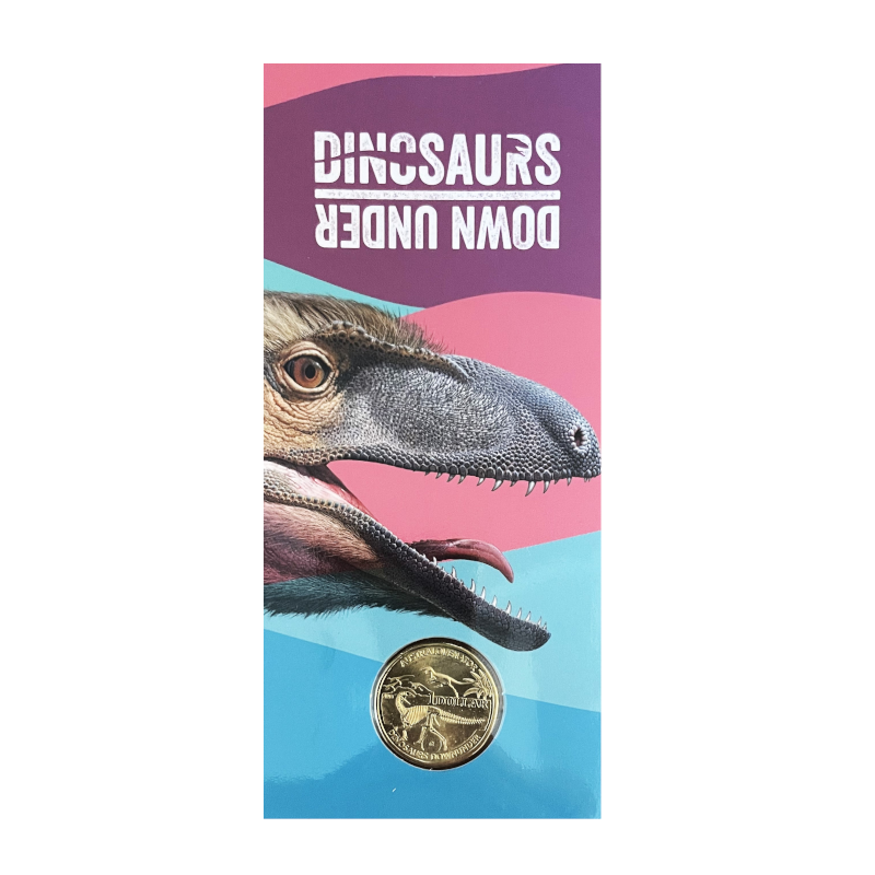 2022 $1 Uncirculated Coin: "Dinosaurs Down Under - Timimus." - 'C' Canberra Mintmark.