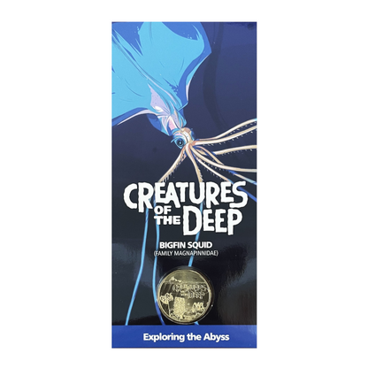 2023 $1 Uncirculated Coin: "Creatures of the Deep - Bigfin Squid." - 'C' Canberra Mintmark.