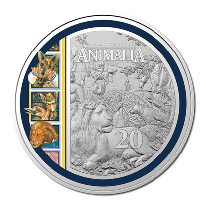 2021 20 cent Coloured Uncirculated Coin: "Animalia."