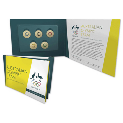 2016 $2 Coloured Uncirculated Five Coin Set: Rio Olympic Games - "Australian Olympic Team."