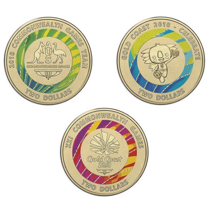 2018 $1 and $2 Uncirculated Seven Coin Collection: "XXI Commonwealth Games."