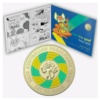 2020 $2 Coloured Uncirculated Coin: Tokyo Paralympic Games - "Paralympics Australia."