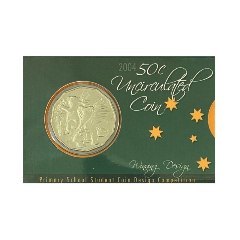 2004 50c Unirculated Coin: Winning Student Design."