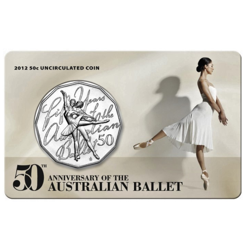 2012 50 cent Uncirculated Coin: "50th Anniversary of the Australian Ballet."