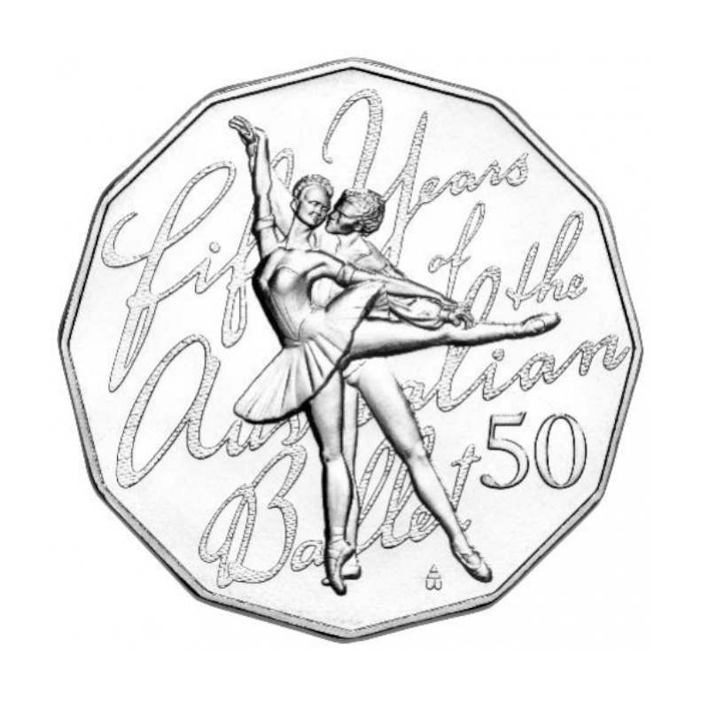 2012 50 cent Uncirculated Coin: "50th Anniversary of the Australian Ballet."