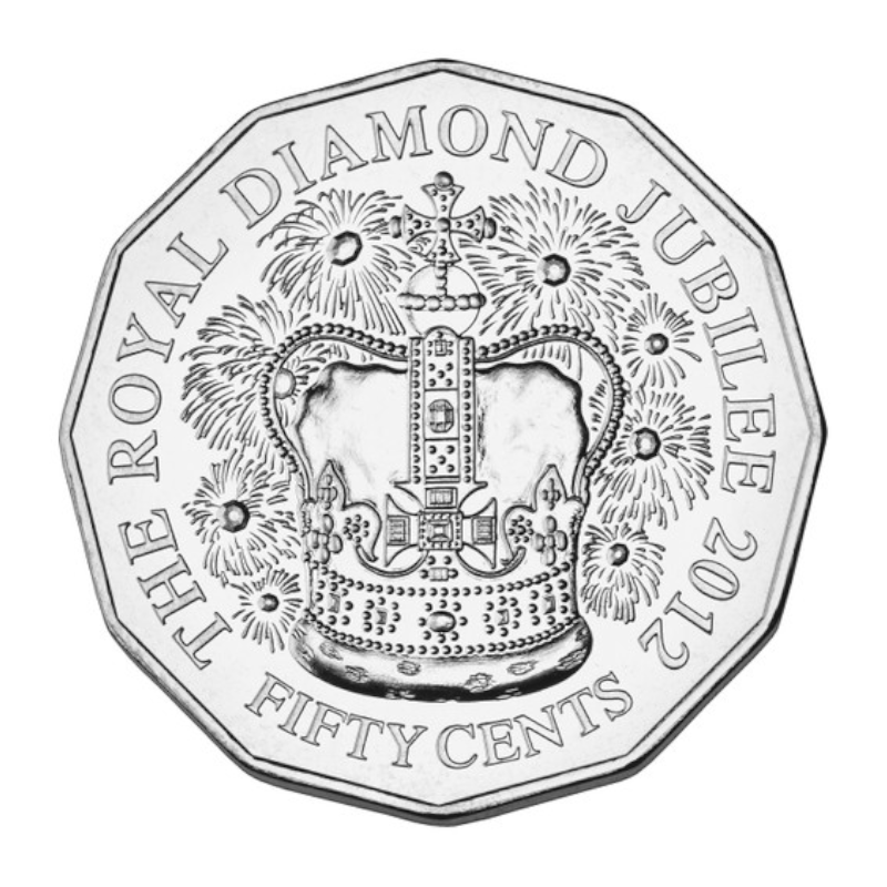 2012 50 cent Uncirculated Coin: "Diamond Jubilee."