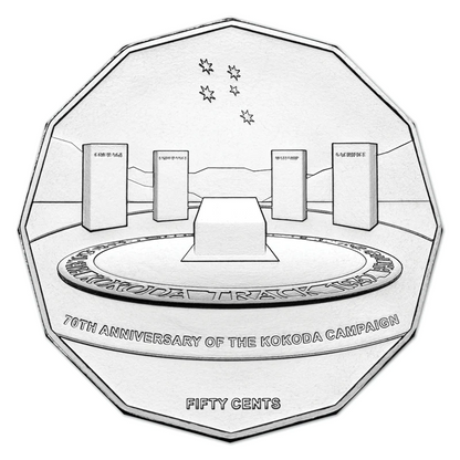 2012 50 cent Uncirculated Coin: "70th Anniversary of the Kokoda Trail."