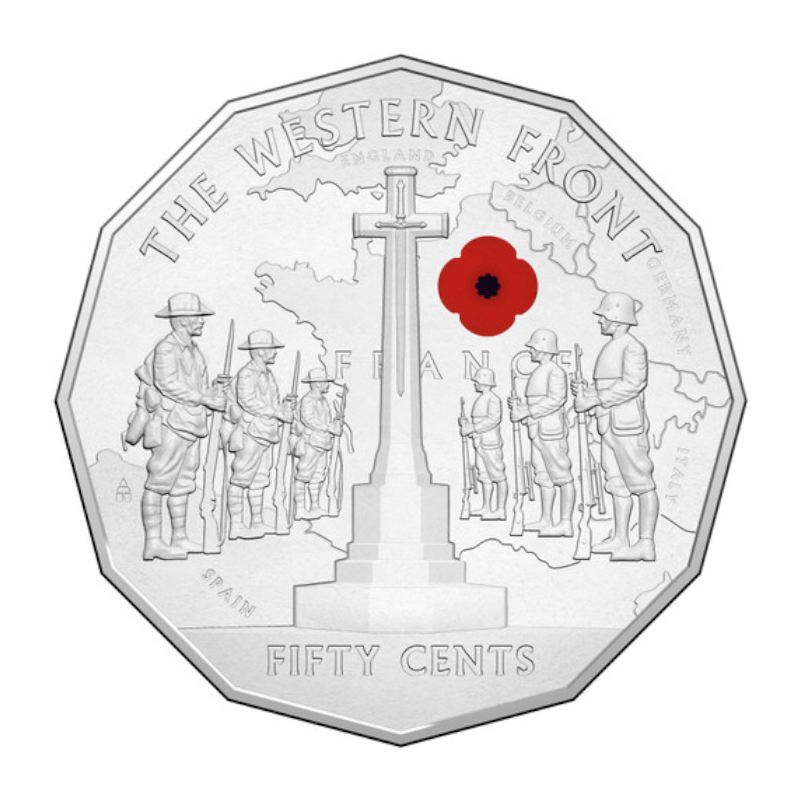 2014 50 cent Uncirculated Coin: Australia At War - "The Western Front."