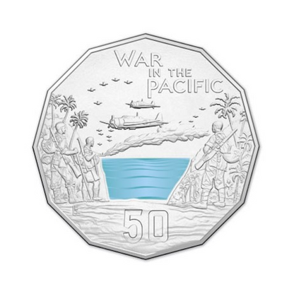 2015 50 cent Uncirculated Coin: Australia At War - "War In The Pacific."