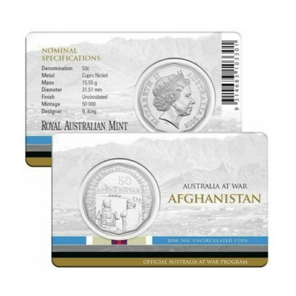 2016 50 cent Uncirculated Coin: Australia At War - "Afghanistan."