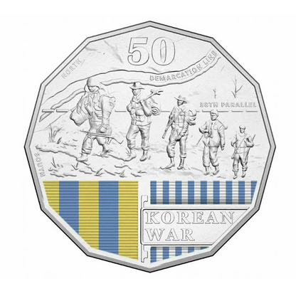 2016 50 cent Uncirculated Coin: Australia At War - "Korean War."