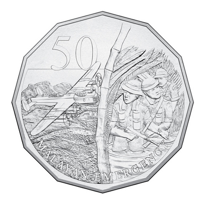 2016 50 cent Uncirculated Coin: Australia At War - "Malayan Emergency."