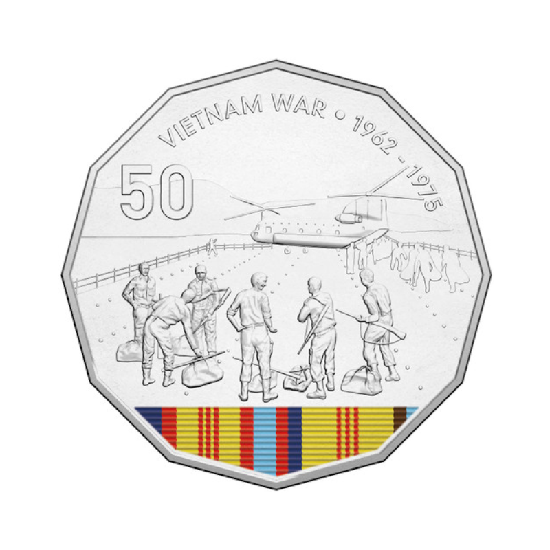 2016 50 cent Uncirculated Coin: Australia At War - "Vietnam War."