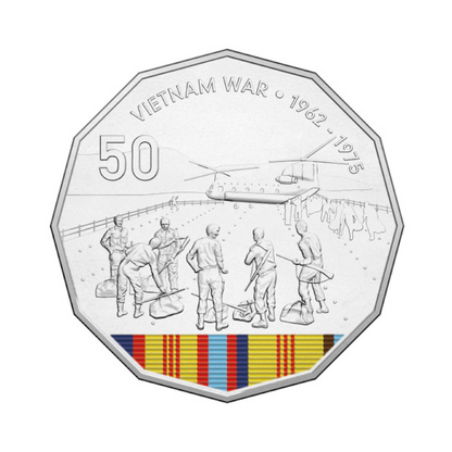 2016 50 cent Uncirculated Coin: Australia At War - "Vietnam War."