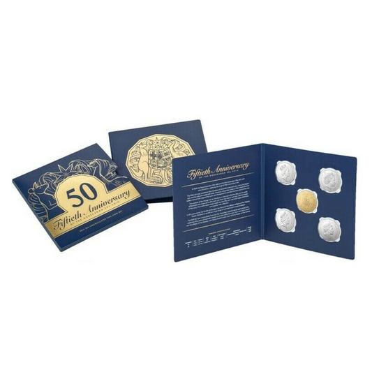 2019 50 cent Uncirculated Five Coin Set: "50th Anniversary of the Dodecagon 50c Coin."