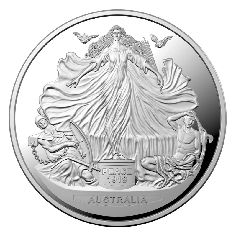 2019 $5 Silver Proof Coin: "Treaty of Versailles."